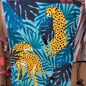 Leopard beach towel